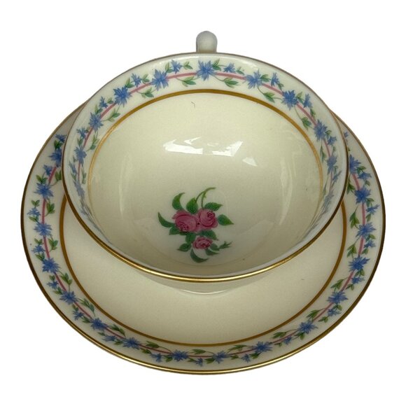 Lenox Fairmount Pattern Vintage 1960's Bone Chins Teacup And Saucer Set - Picture 1 of 7